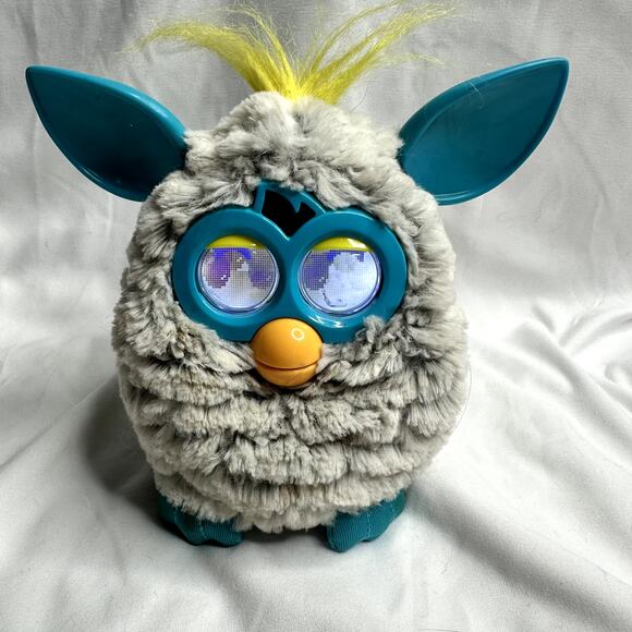 Hasbro 2012 Furby Boom Raincloud Grey Teal Blue Interactive Talking Tested - Picture 7 of 11